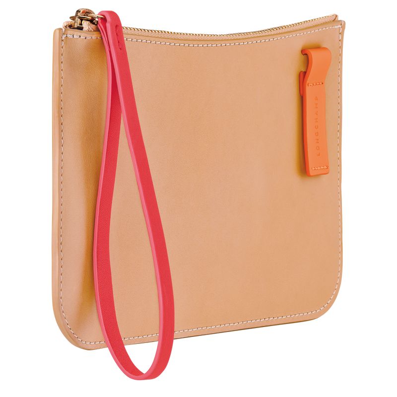 Orange Longchamp Le Foulonné Women Pouch | Ksa-421NZXAVF