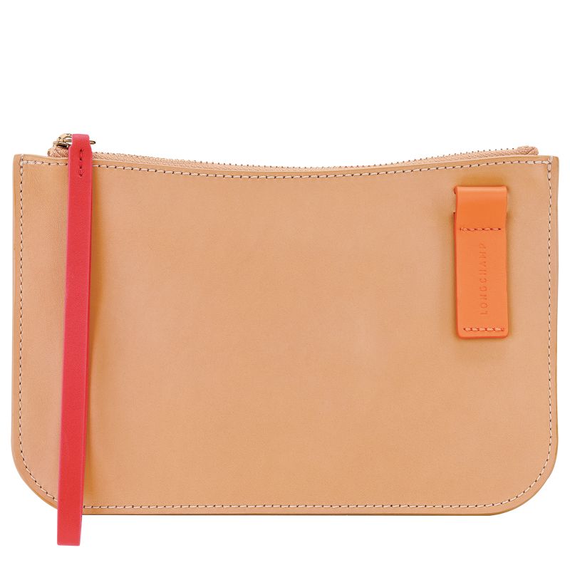 Orange Longchamp Le Foulonné Women Pouch | Ksa-421NZXAVF