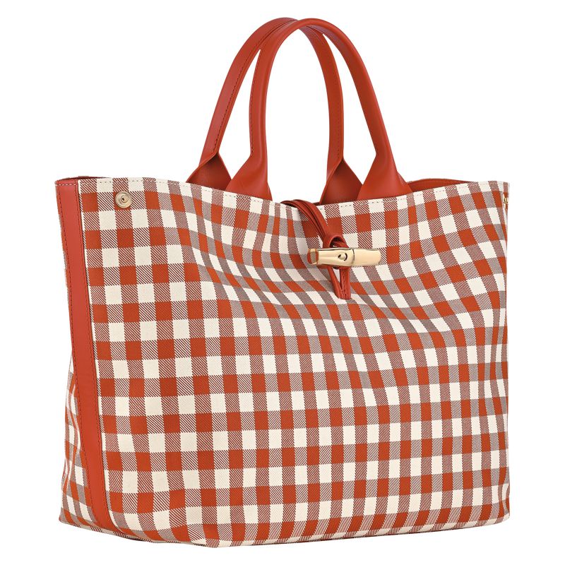 Orange Longchamp Le Roseau L Women Handbag | Ksa-063YSGJVC