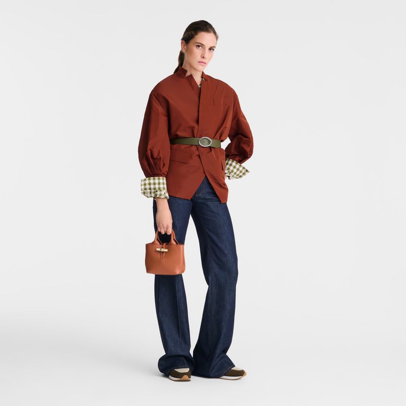Orange Longchamp Le Roseau Xs Women Handbag | Ksa-961FUARBN