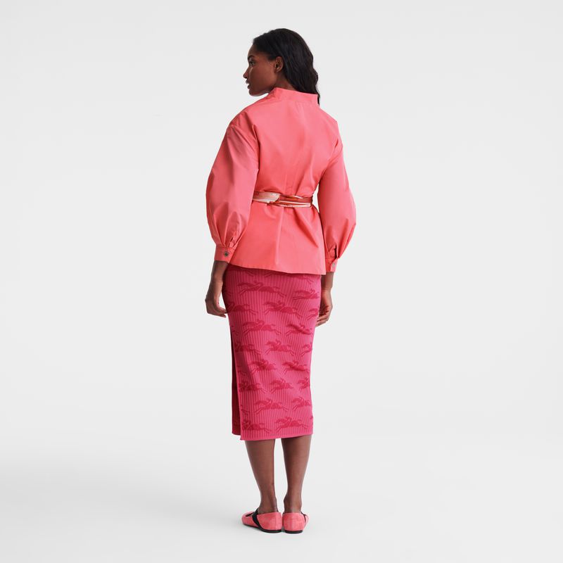 Pink Longchamp Kimono Women Jacket | Ksa-709ORNKFA