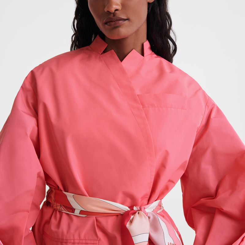 Pink Longchamp Kimono Women Jacket | Ksa-709ORNKFA