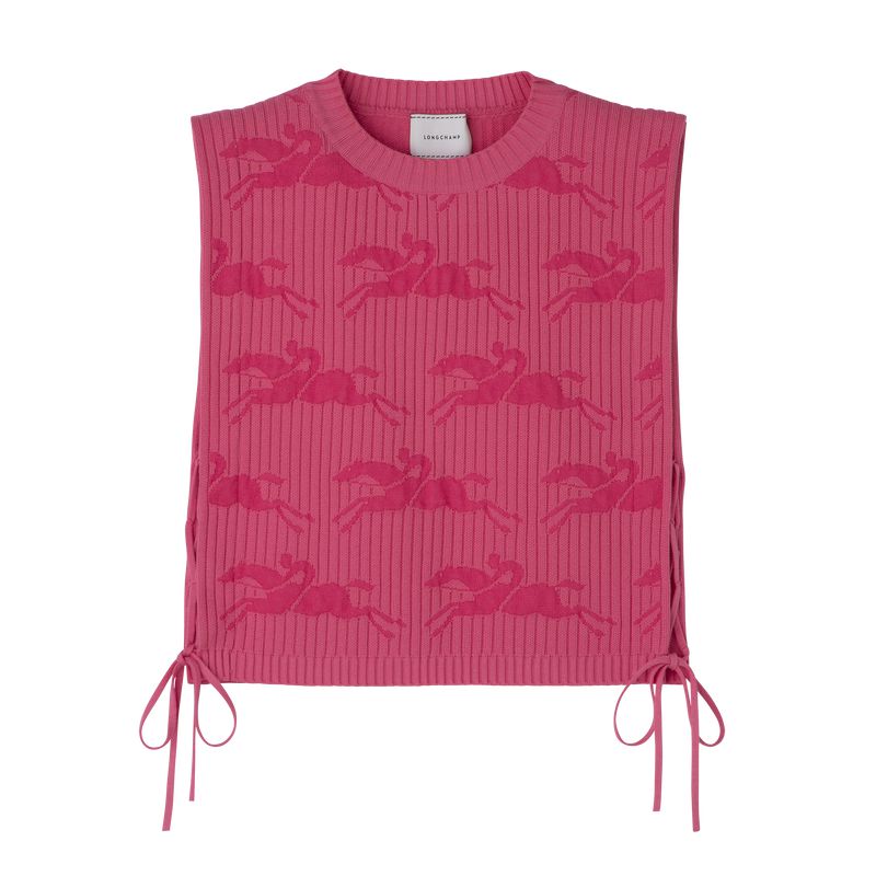 Pink Longchamp Knit Women Top | Ksa-496QHXZOK