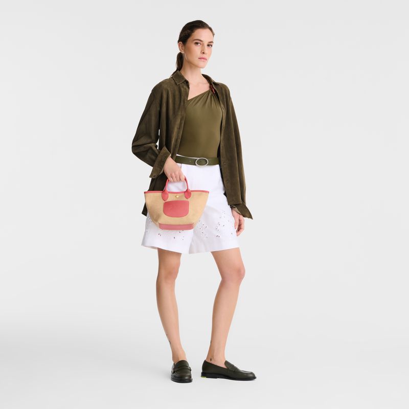 Pink Longchamp Le Pliage Collection Xs Basket Women Tote Bag | Ksa-958IGDZOY
