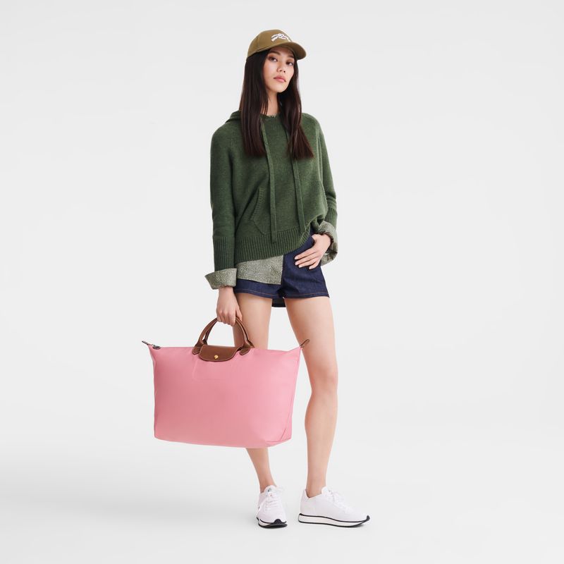 Pink Longchamp Le Pliage Original L Women Travel Bag | Ksa-851EVYTJU