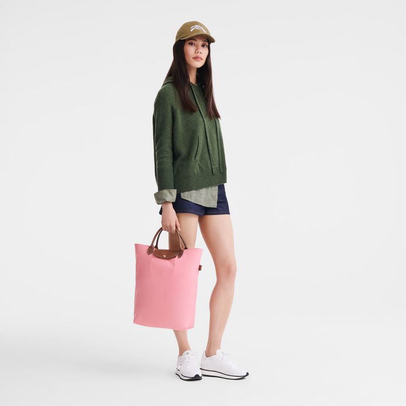 Pink Longchamp Le Pliage Original M Men Tote Bag | Ksa-875NKCGME