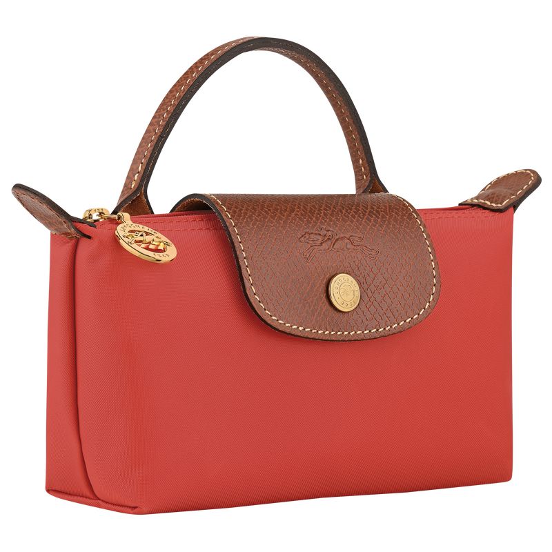 Pink Longchamp Le Pliage Original With Handle Men Pouch | Ksa-736BNXKEM