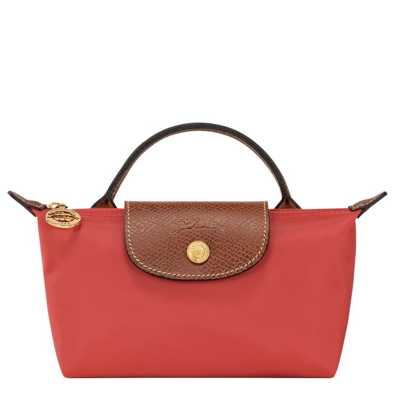 Pink Longchamp Le Pliage Original With Handle Men Pouch | Ksa-736BNXKEM