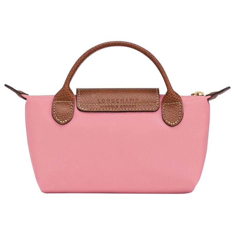 Pink Longchamp Le Pliage Original With Handle Men Pouch | Ksa-185IAPQMW
