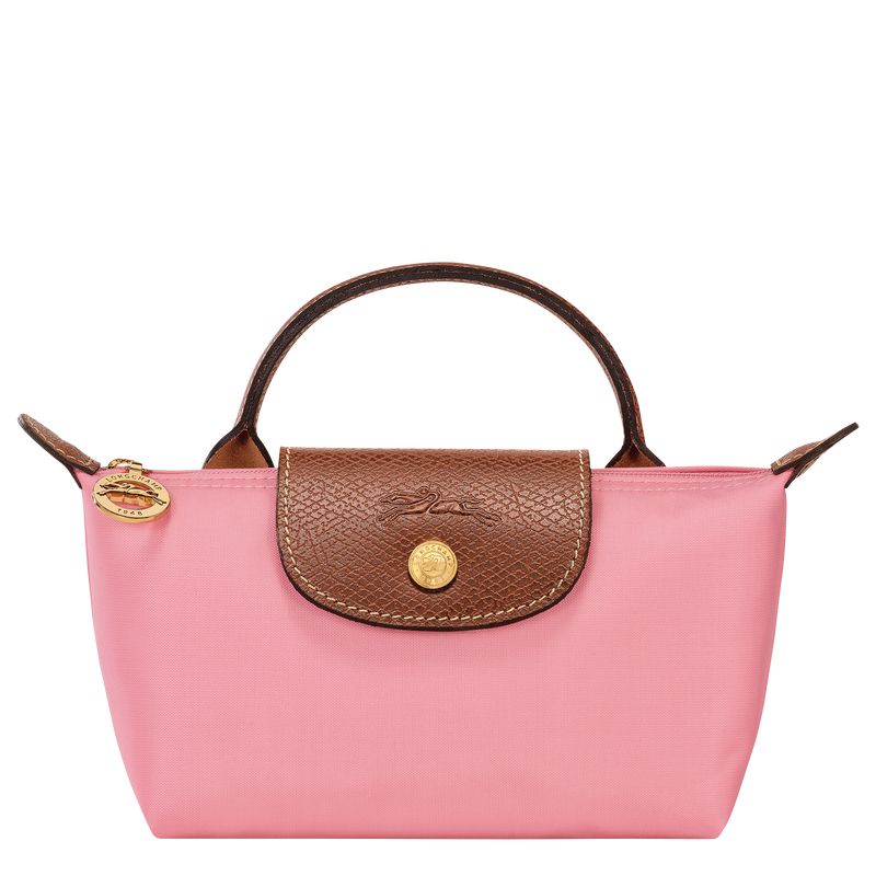 Pink Longchamp Le Pliage Original With Handle Men Pouch | Ksa-185IAPQMW