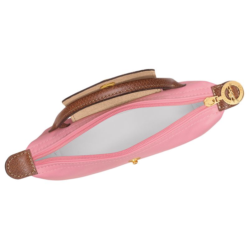 Pink Longchamp Le Pliage Original With Handle Women Pouch | Ksa-204LUPZBX