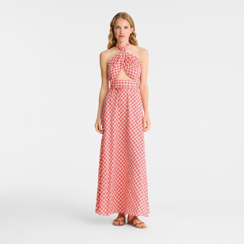 Pink Longchamp Long Women Dress | Ksa-106CDIYNV
