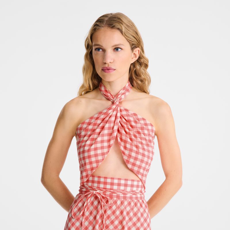 Pink Longchamp Long Women Dress | Ksa-106CDIYNV