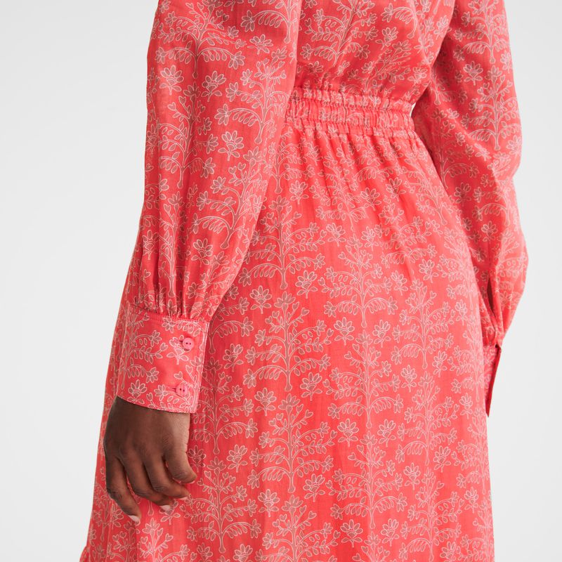 Pink Longchamp Long Women Dress | Ksa-678HVWYCR