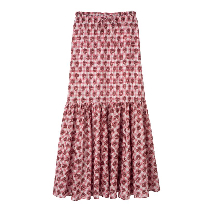 Pink Longchamp Long Women Skirts | Ksa-597SBYKQR