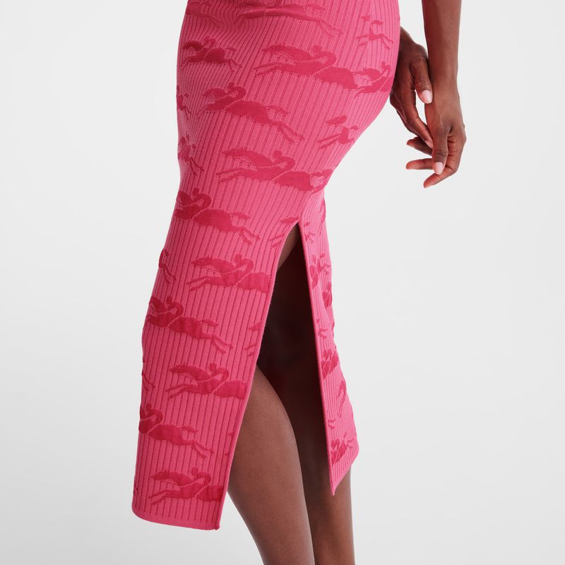 Pink Longchamp Midi Women Skirts | Ksa-356YMNCIW