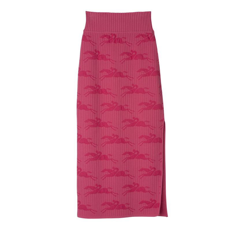 Pink Longchamp Midi Women Skirts | Ksa-356YMNCIW