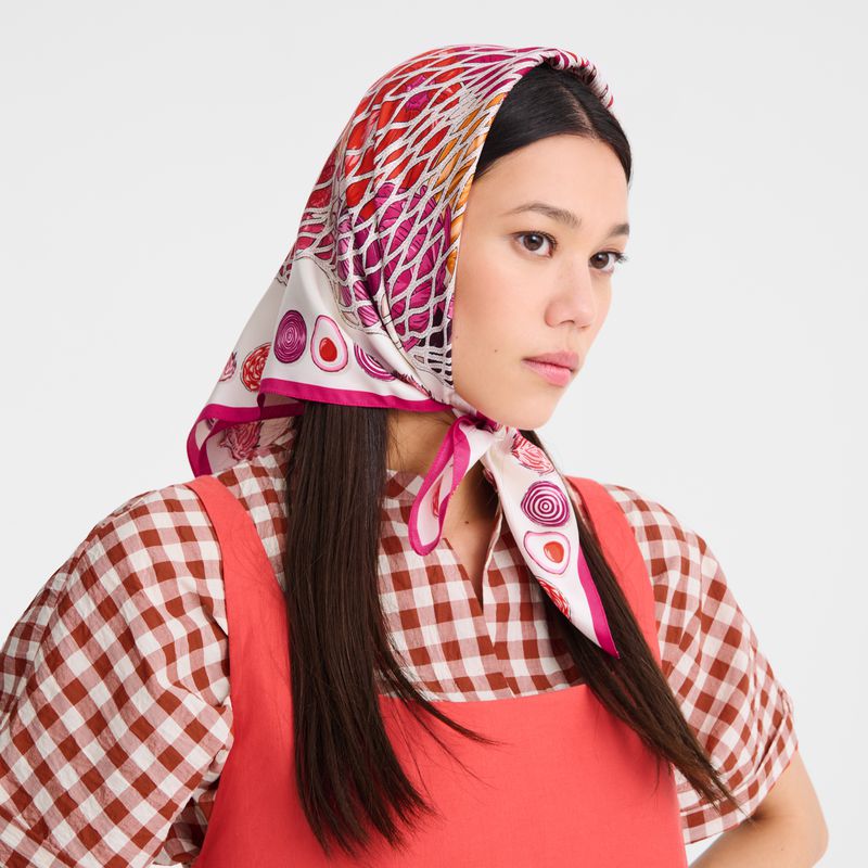 Pink Longchamp The Gourmet Mesh 70 Women Scarf | Ksa-156NRWPFA