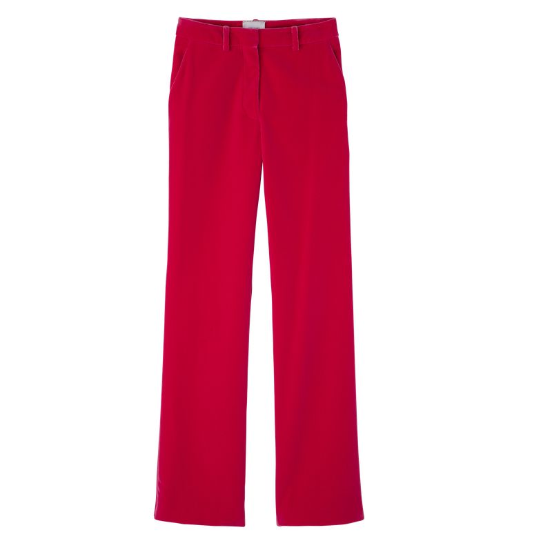 Pink Longchamp Velvet Women Pants | Ksa-527FJKCZT