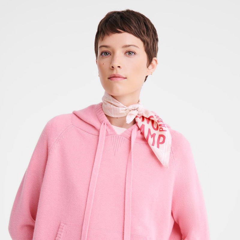 Pink / Multicolor Longchamp Eiffel Tower 1948 50 Women Scarf | Ksa-507BOACUJ