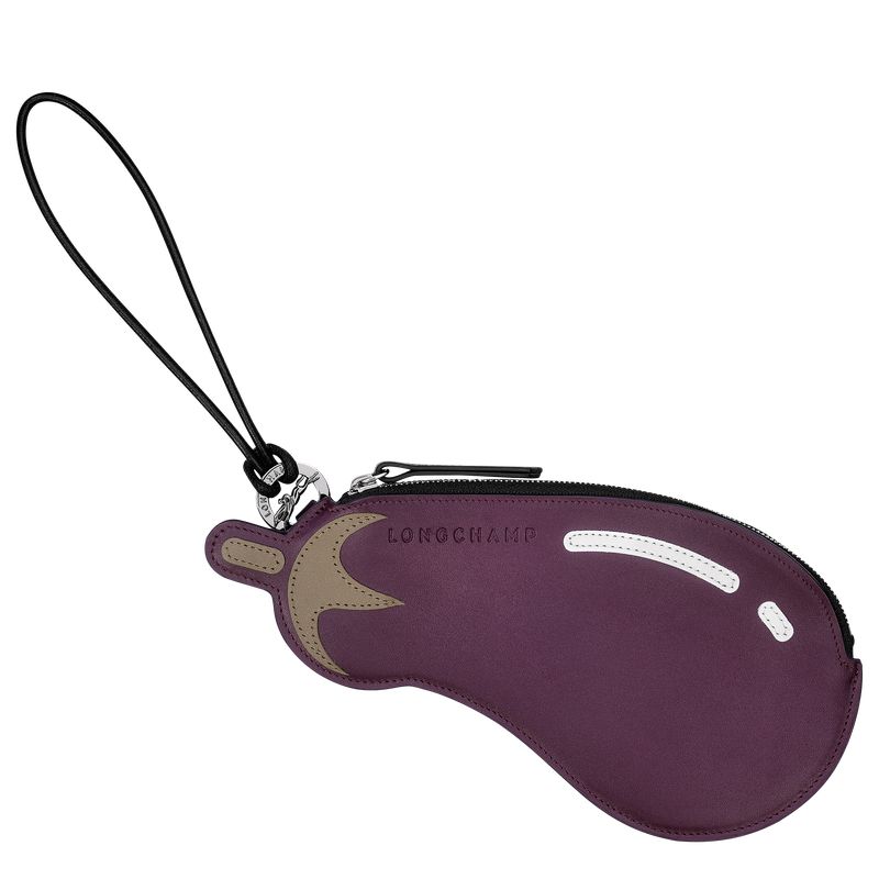 Purple Longchamp Longcharm Eggplant Men Clutch | Ksa-752SJKNBM