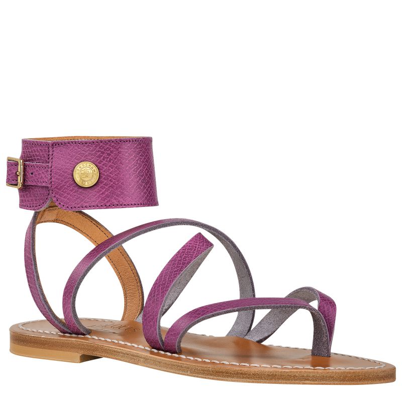 Purple Longchamp X K.Jacques Women Sandals | Ksa-458ROXDQP