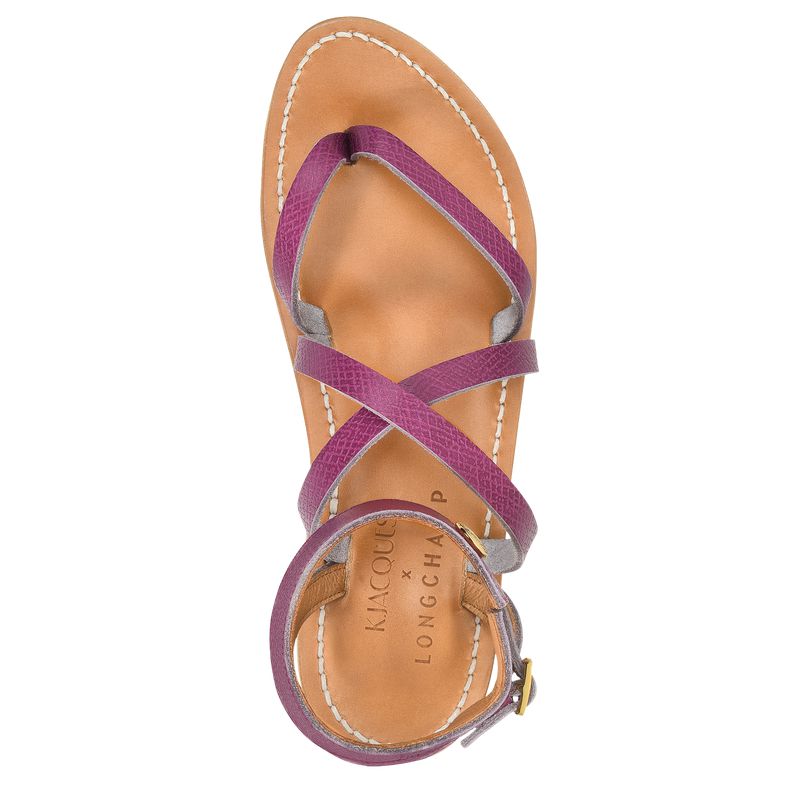 Purple Longchamp X K.Jacques Women Sandals | Ksa-458ROXDQP