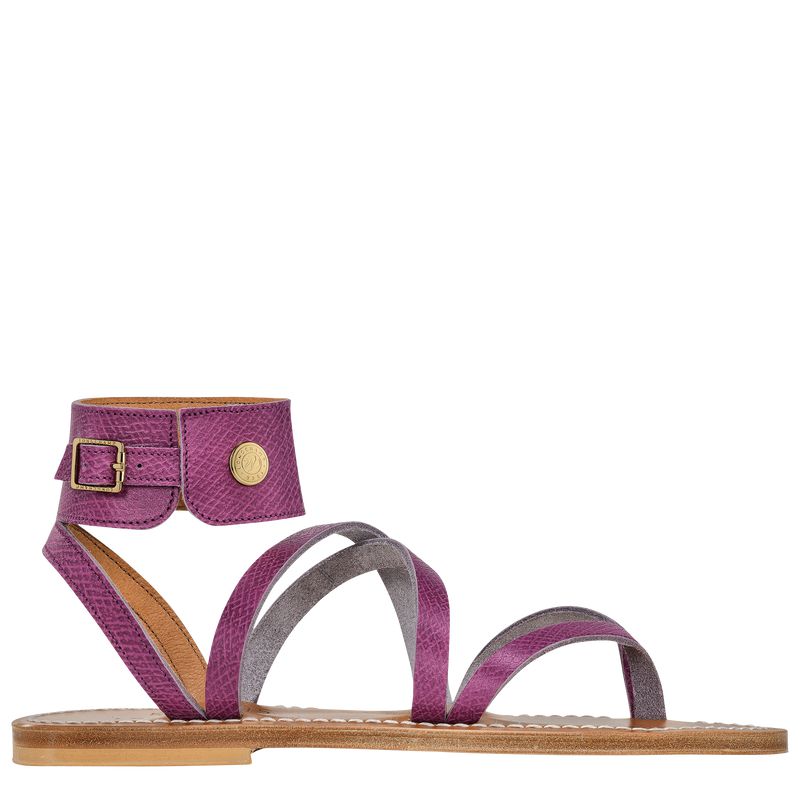 Purple Longchamp X K.Jacques Women Sandals | Ksa-458ROXDQP
