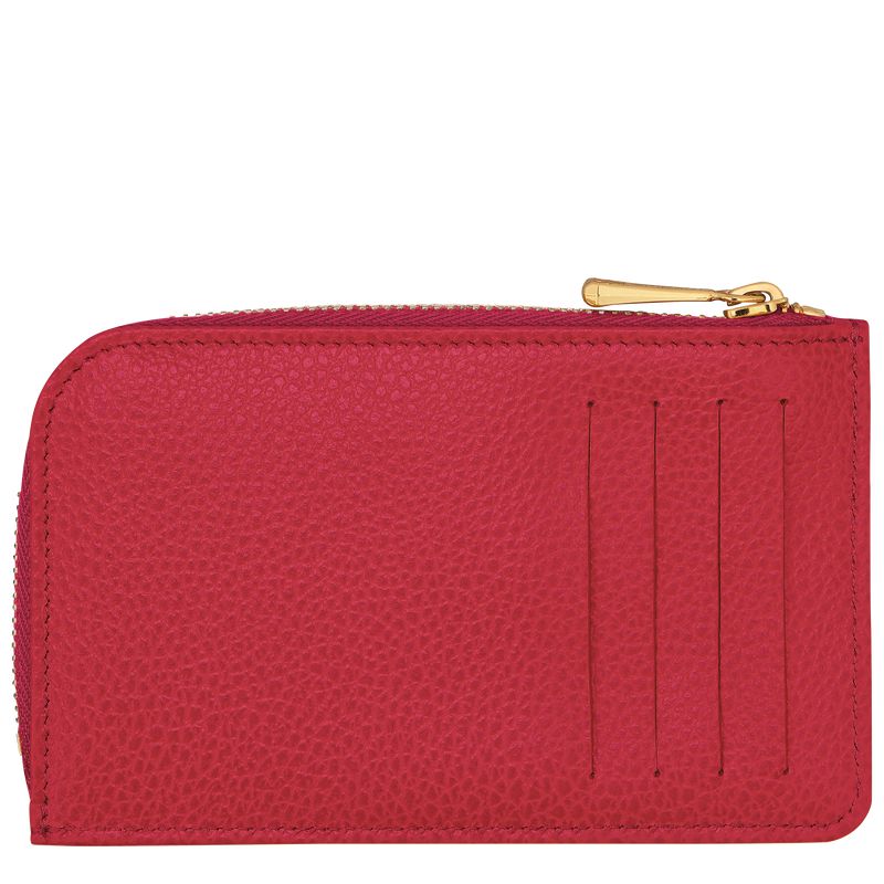 Red Longchamp Le Foulonné Men Card Holder | Ksa-961ZOAHMX