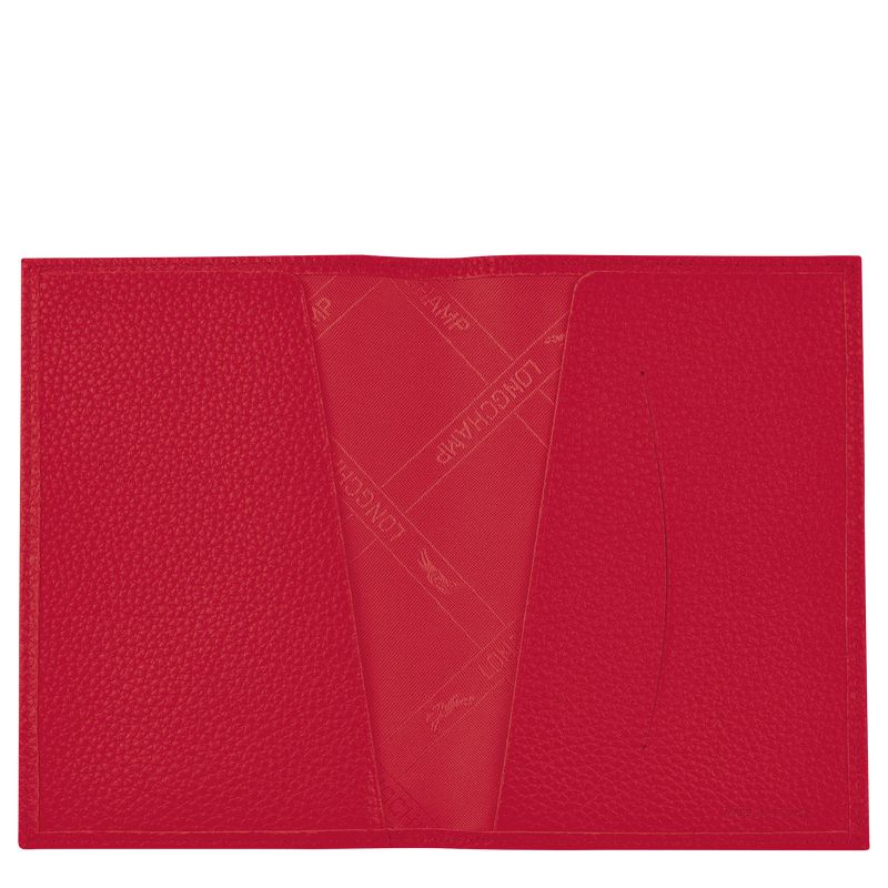 Red Longchamp Le Foulonné Men Passport Holder | Ksa-032CRGPXA