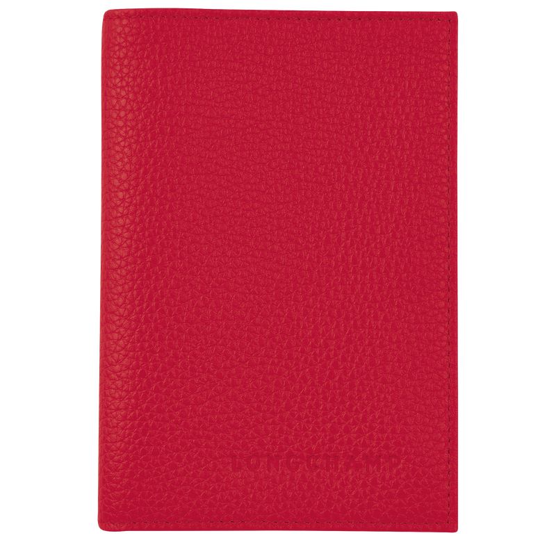 Red Longchamp Le Foulonné Men Passport Holder | Ksa-032CRGPXA