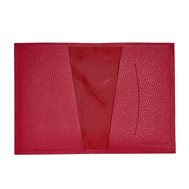 Red Longchamp Le Foulonné Men Passport Holder | Ksa-608NCMFRQ