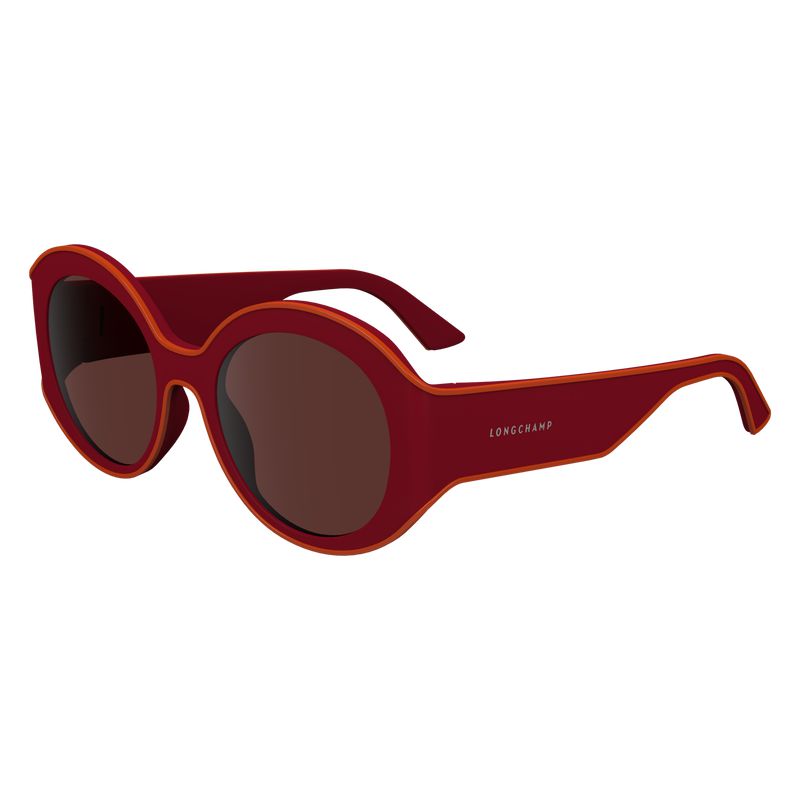 Red / Navy Longchamp Plant Based Resin Women Sunglasses | Ksa-609AOVHUK