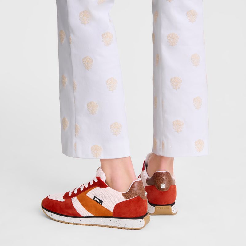 Red / Orange Longchamp Le Pliage Green Women Sneakers | Ksa-607TFJKCO