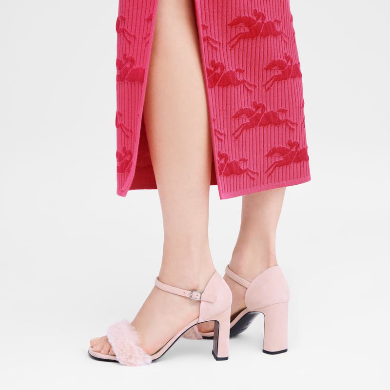 Rose Longchamp Cosy Women Sandals | Ksa-283PYUSBZ