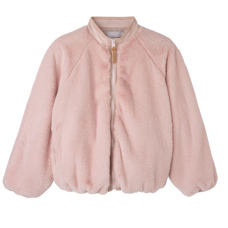 Rose Longchamp Faux Fur Women Jacket | Ksa-975GNMQUS
