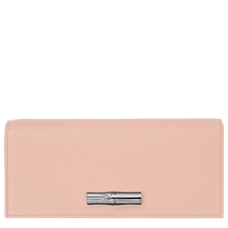 Rose Longchamp Le Roseau Flap Women Wallet | Ksa-705PKWDXL