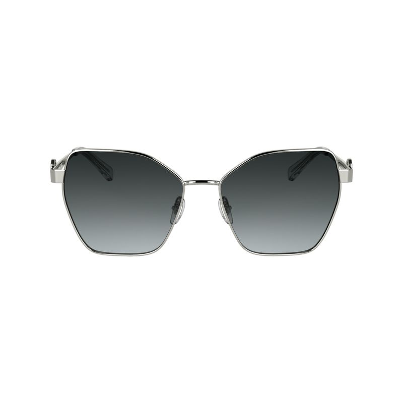 Silver / Grey Longchamp Metal Women Sunglasses | Ksa-749QTGVAZ