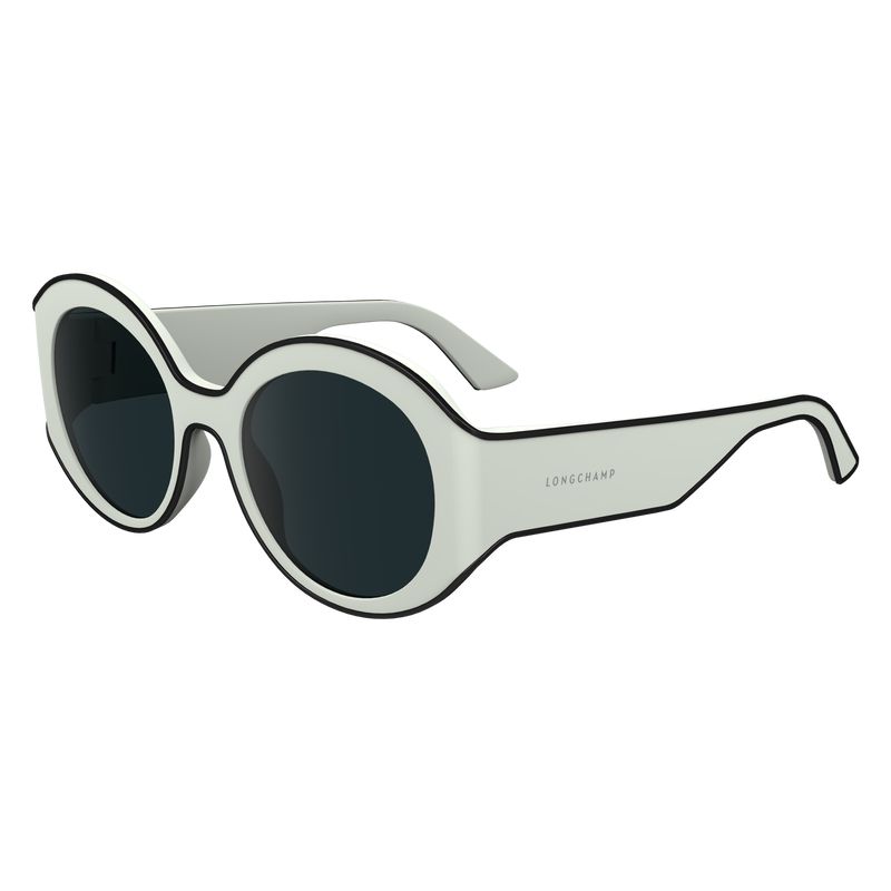 White Longchamp Plant Based Resin Women Sunglasses | Ksa-435YLUFNP