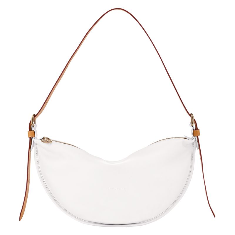 White Longchamp Smoothie M Women Crossbody Bag | Ksa-497APOTLB