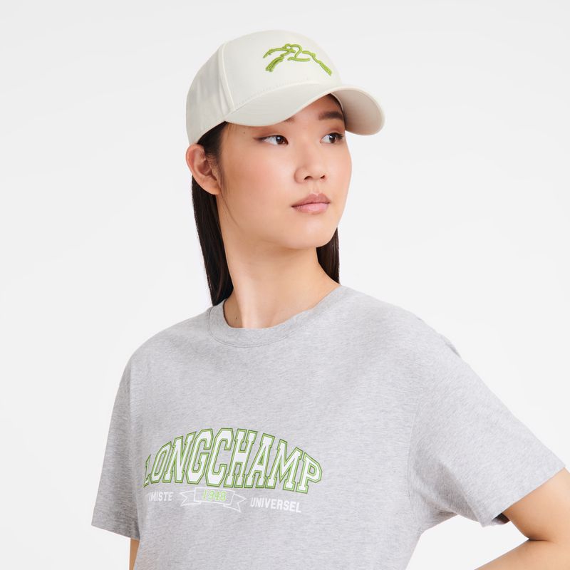 White Longchamp Solid Women Cap | Ksa-948IUMJDG