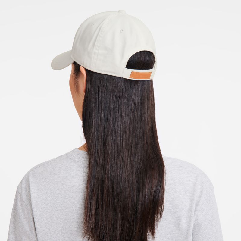 White Longchamp Solid Women Cap | Ksa-948IUMJDG