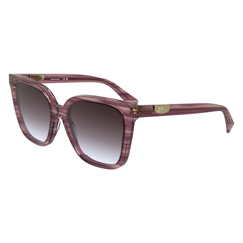 White / Purple Longchamp Acetate Women Sunglasses | Ksa-310EHBKFA