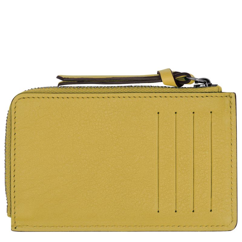 Yellow Longchamp 3D Men Card Holder | Ksa-327DQSVEM