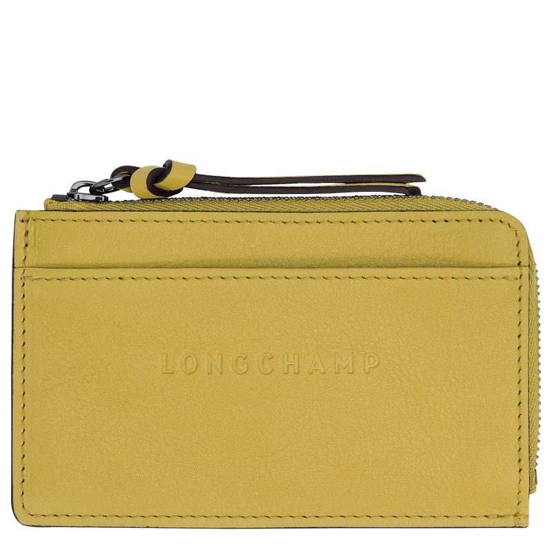 Yellow Longchamp 3D Men Card Holder | Ksa-327DQSVEM