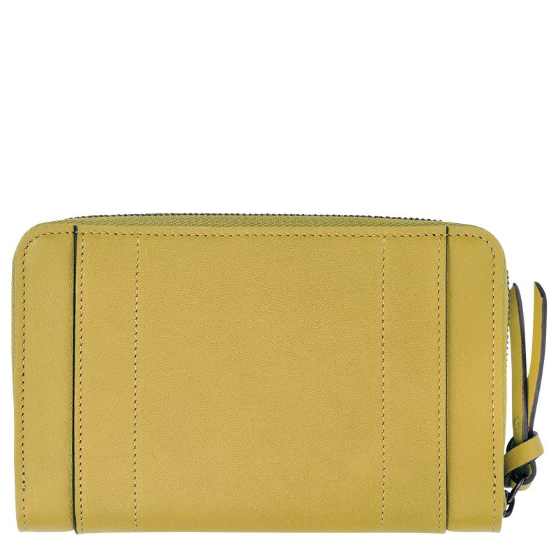 Yellow Longchamp 3D Women Wallet | Ksa-324AJCBGW