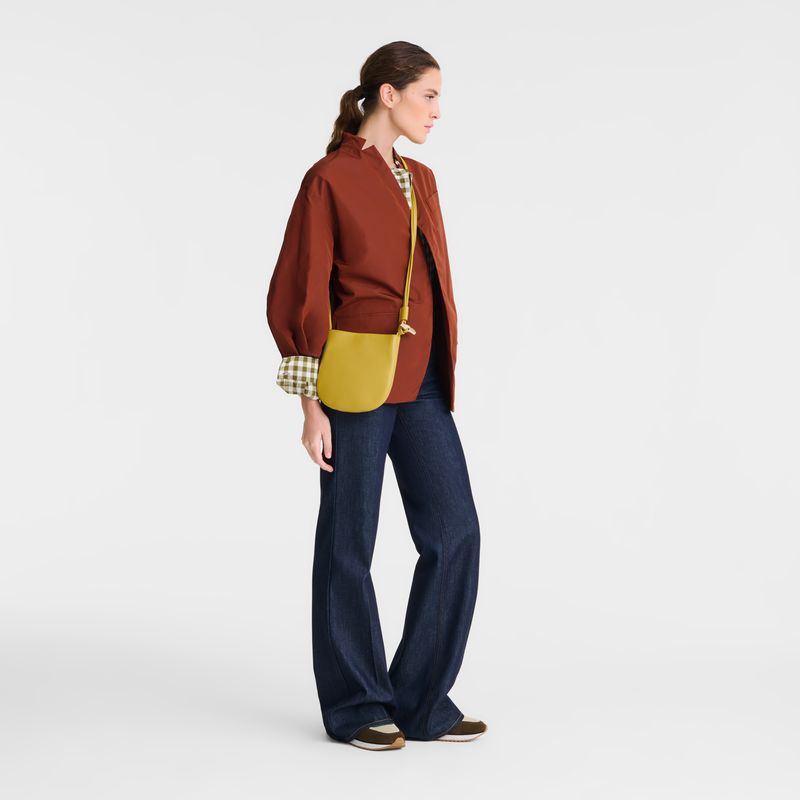Yellow Longchamp Le Roseau S Women Crossbody Bag | Ksa-924RAFXTN