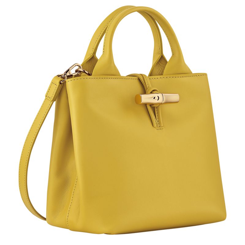 Yellow Longchamp Le Roseau S Women Handbag | Ksa-680BNLVTG