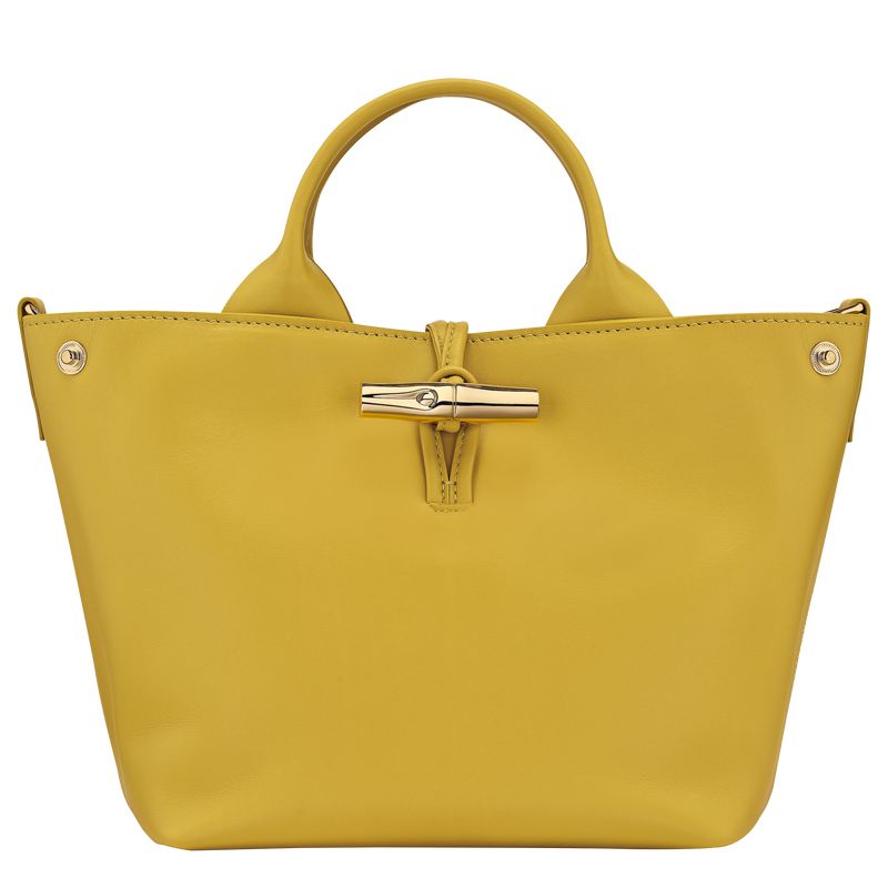 Yellow Longchamp Le Roseau S Women Handbag | Ksa-680BNLVTG