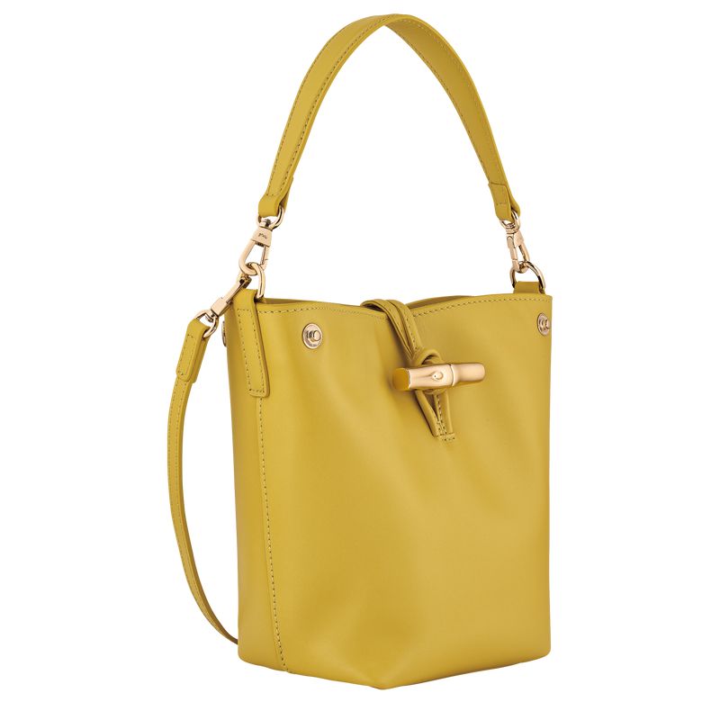 Yellow Longchamp Le Roseau Xs Women Bucket Bag | Ksa-258IYMSDV